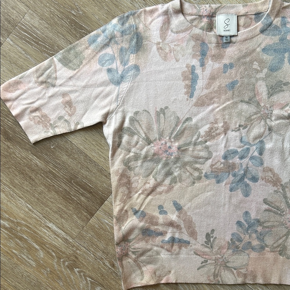 Sioni Pastel Floral Crewneck Sweater- SOFT AF!